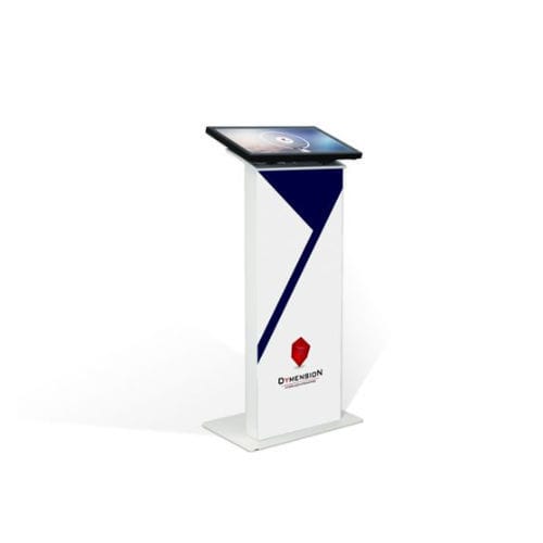 Infosäule für den Innenraum - Console - DYMENSION - bodenstehend / mit Touchscreen