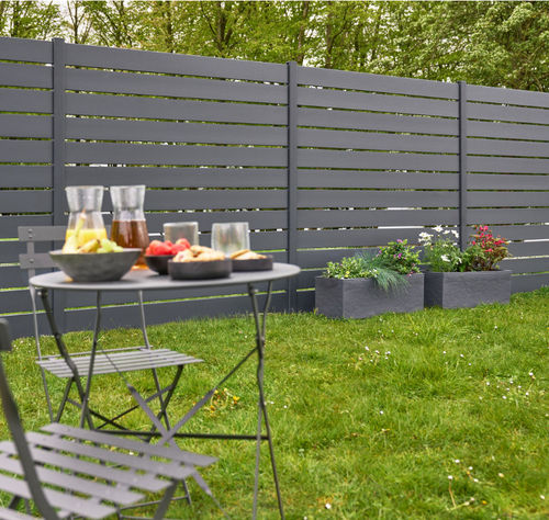 Lamellenzaun - GARDENODE - für Wohnhaus / zur beruflichen Nutzung / Aluminium