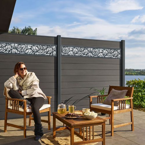 Paneel für Umzäunungen - Tropik - GARDENODE - nachhaltig / hochwiderstandsfähig / UV-resistent