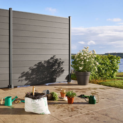 Lamellenzaun - 152300 - GARDENODE - für Wohnhaus / zur beruflichen Nutzung / Verbundwerkstoff