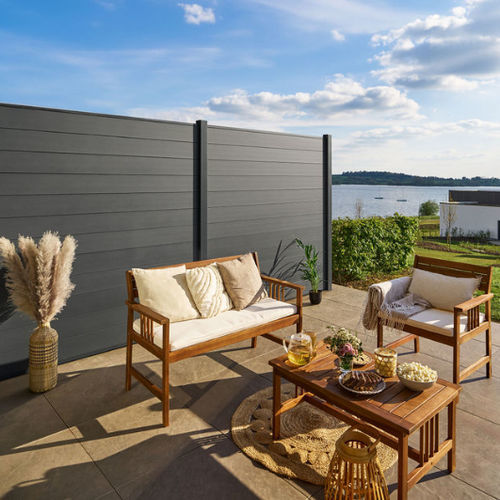 Lamellenzaun - 152318 - GARDENODE - für Wohnhaus / zur beruflichen Nutzung / Aluminium