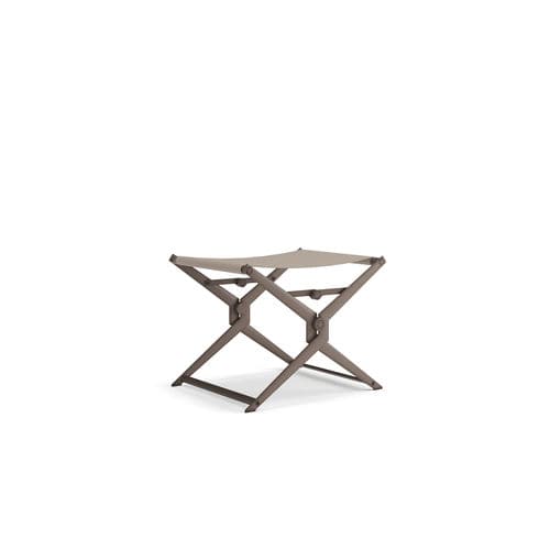 Moderner Hocker - Saye  - Yaaz - Stoff / Gestell aus Aluminiumguss / klappbar