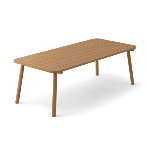 Design-Tisch - UZ - Yaaz - Teakholz / Gestell aus Teakholz / rechteckig