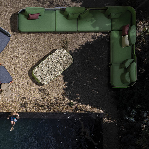 Modernes Sofa - OVA1 - Yaaz - für Garten / Stoff / ohne Armlehnen