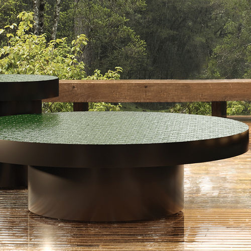 Design-Couchtisch - HISS - Yaaz - Aluminium / Porzellan / Gestell aus Aluminium