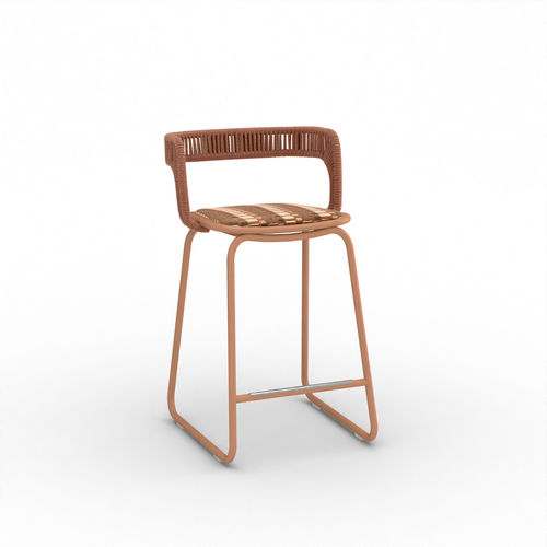 Design-Hocker - BARLA - Yaaz - Stoff / Gestell aus Aluminium / für Restaurants