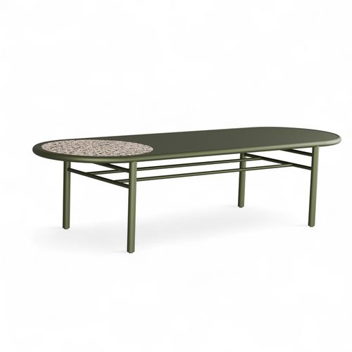 Design-Esstisch - BARLA - Yaaz - Aluminium / Gestell aus Aluminium / für Privatgebrauch