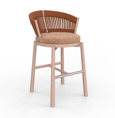 Design-Hocker - TURTLE - Yaaz - Sunbrella® / Gestell aus Aluminium / für Restaurants