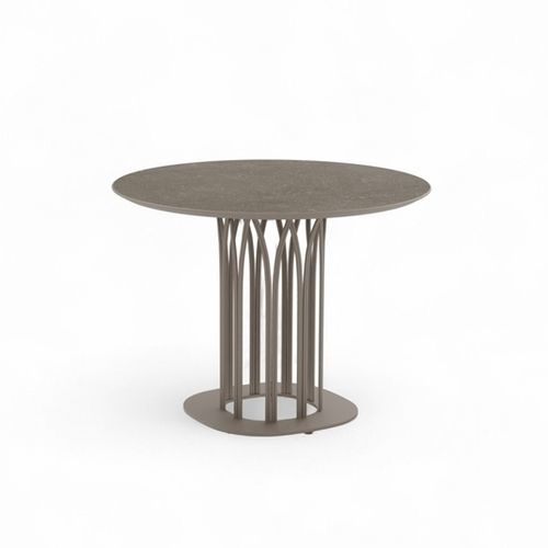 Design-Couchtisch - KORU R - Yaaz - Aluminium / Gestell aus Aluminium / rund