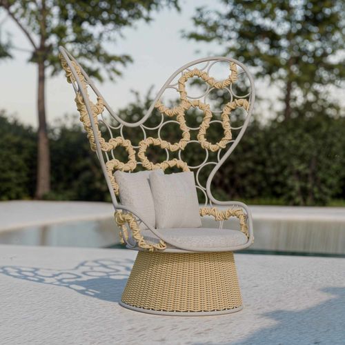 Design-Sessel - OPUS - Yaaz - Sunbrella® / Aluminium / mit abnehmbarem Kissen