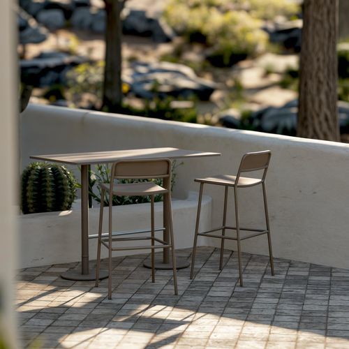 Moderner Bistrotisch - ANKA - Yaaz - Aluminium / Gestell aus Aluminium / rechteckig