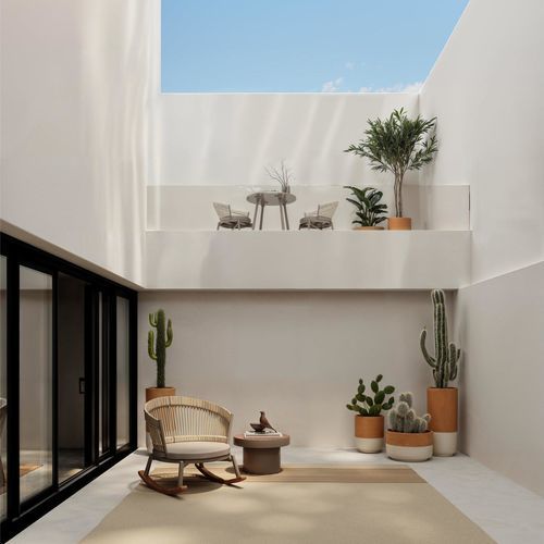 Ton-Pflanzkübel - KUVA R39 - Yaaz - rund / Design / beige