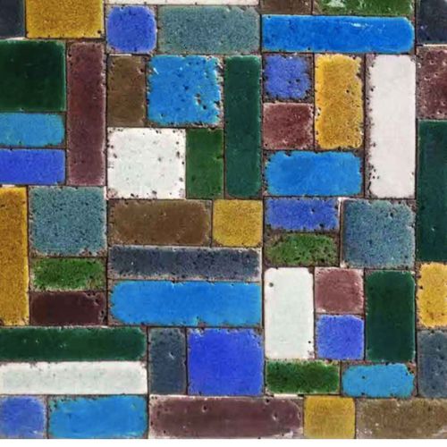 Mosaikfliese / glasierte Lava - TESSERE - texturiert / für den Innenraum / für Außenbereich