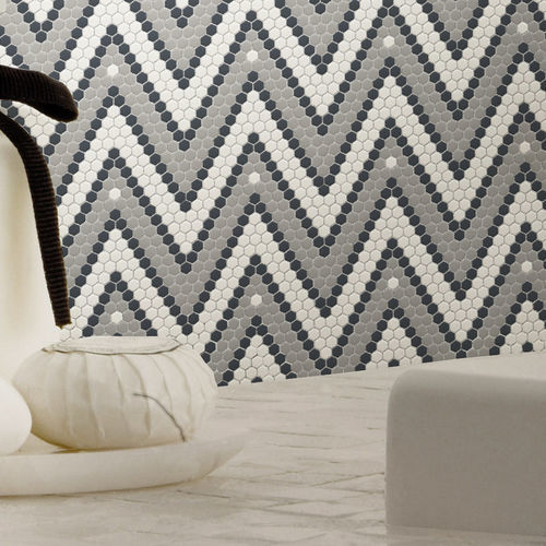 Mosaikfliese für den Innenraum - HERRINGBONE SERIES - TESSERE - für Wohnzimmer / Wand / Boden