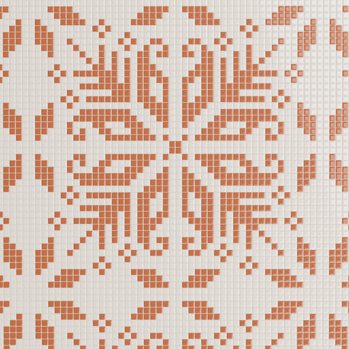 Marmor-Mosaikfliese - FOLK COTTO - TESSERE - Lavaoptik / Recycling-Glas / in Steinoptik