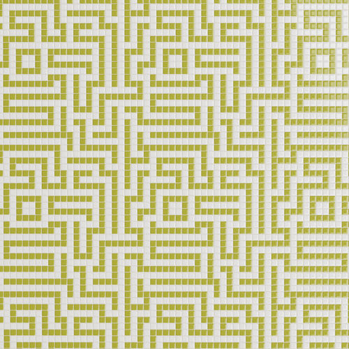 Marmor-Mosaikfliese - LABYRINTH PISTACHIO - TESSERE - Lavaoptik / Naturstein / Recycling-Glas