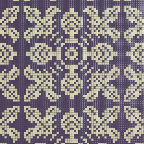 Marmor-Mosaikfliese - LYS AUBERGINE - TESSERE - Lavaoptik / Naturstein / Recycling-Glas