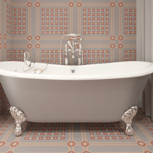 Marmor-Mosaikfliese - PANELS  - TESSERE - Lavaoptik / Naturstein / Recycling-Glas