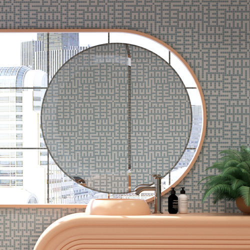 Lavaoptik-Mosaikfliese - PIPS CIELO - TESSERE - Naturstein / Recycling-Glas / Hochglanz
