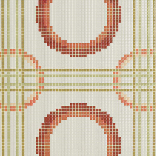 Marmor-Mosaikfliese - RINGS GINGER - TESSERE - Lavaoptik / Naturstein / Recycling-Glas