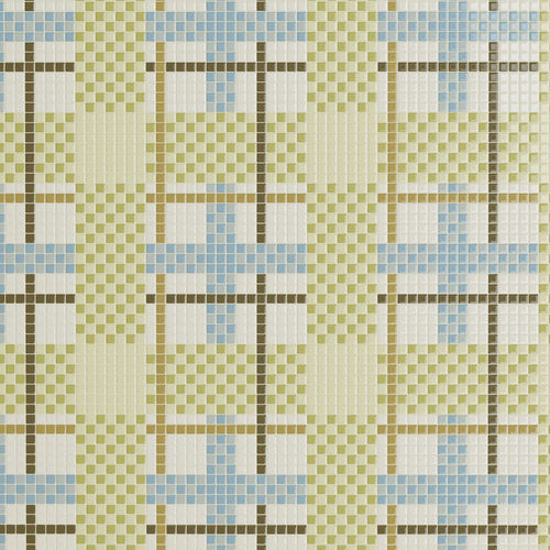 Marmor-Mosaikfliese - TARTAN - TESSERE - Lavaoptik / Naturstein / Recycling-Glas