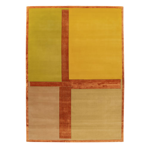 Moderner Teppich - EBB & FLOW Coast C10032 - Softicated - mit geometrischen Motiven / Wolle / aus pflanzlicher Seide