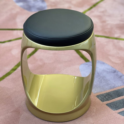 Moderner Hocker - Signet Ring B10004 Gold - Softicated - Leder / Gestell aus Polyurethan / Polster