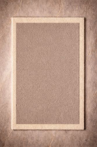 Einfarbiger Teppich - Tapis Taupe & Beige - Softicated - gepolstert / Wolle / rechteckig