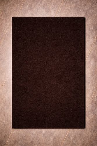 Moderner Teppich - DARK BRAUN - Softicated - einfarbig / gepolstert / Wolle