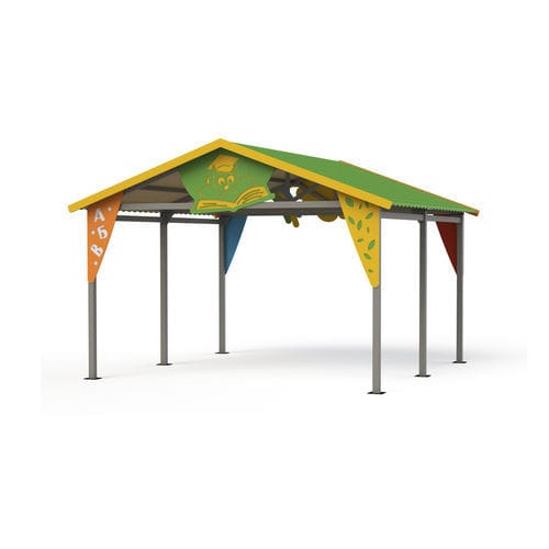 HDPE-Pavillon - GAB10-1  - GOTINSHTAIN EOOD - HDPE / mit Metallstruktur / für Spielplätze
