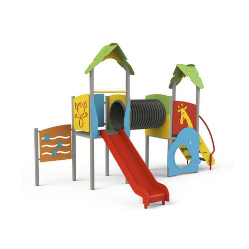 Metall-Spielplatzgerät - GFT06 - GOTINSHTAIN EOOD - HDPE / modular / mit Überdachung