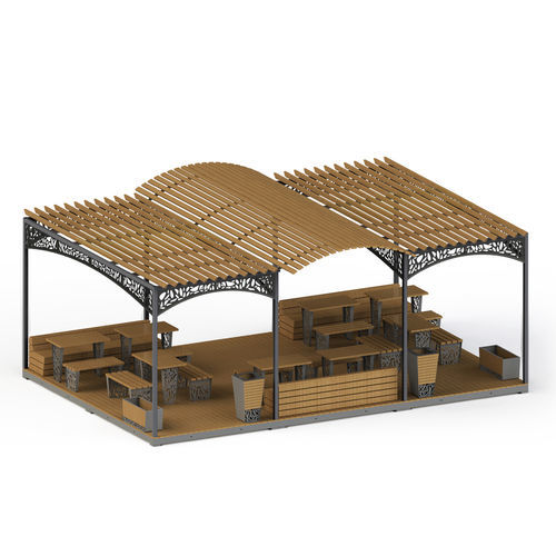 Parklet mit integrierten Pflanzkübeln - PL02  - GOTINSHTAIN EOOD - Modul / umweltfreundlich