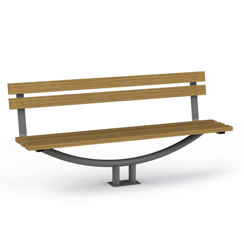 Moderne Bank für den öffentlichen Raum - GB03  - GOTINSHTAIN EOOD - Holz / Metall / mit Rückenlehne