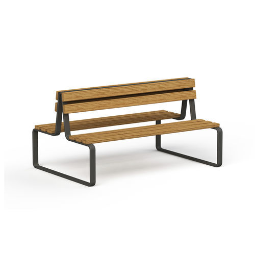 Moderne Bank für den öffentlichen Raum - GB09  - GOTINSHTAIN EOOD - Holz / Metall / mit Rückenlehne