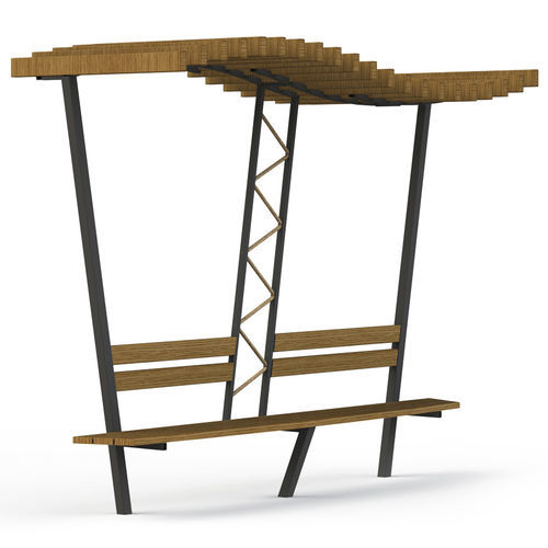 Selbsttragende Pergola - P02 - GOTINSHTAIN EOOD - Holz / Metall / Holzdach