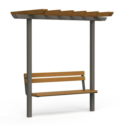 Selbsttragende Pergola - P04  - GOTINSHTAIN EOOD - Holz / Metall / Holzdach