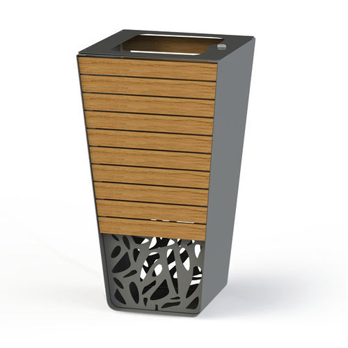 Park-Abfallbehälter - V09  - GOTINSHTAIN EOOD - Metall / Holz / ohne Deckel