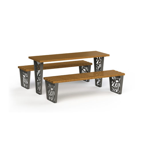 Moderne Bank für den öffentlichen Raum - GB11  - GOTINSHTAIN EOOD - Holz / Metall / ohne Rückenlehne