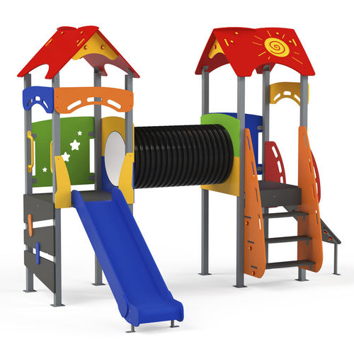 HDPE-Spielplatzgerät - GP01 - GOTINSHTAIN EOOD - aus lackiertem Metall / modular / mit Überdachung