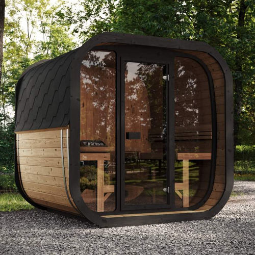 Sauna für Gewerbegebrauch - Inmedias - Holz / Glas / für den Außenbereich