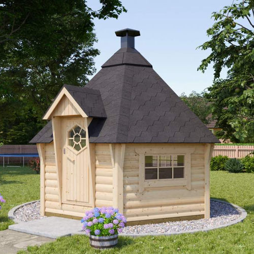 Fichte-Gartenhaus - Inmedias - klassisch / für Privatgebrauch