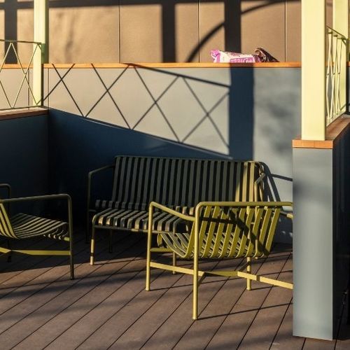 Modernes Sofa - Specialist Joinery Group - für Terrasse / Metall / mit Armlehnen