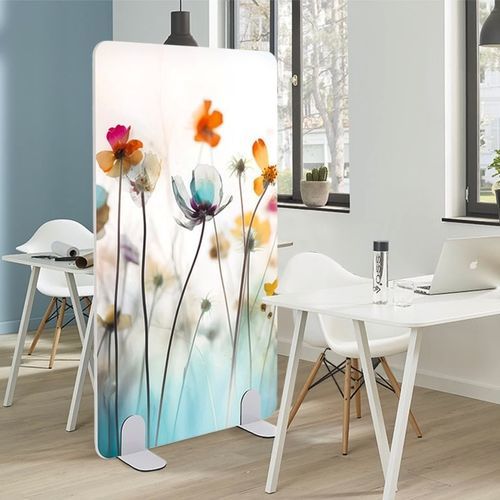 Tragbarer Schirmwand - DIVI smart® ART - ropimex - Polyester / für Büro / Akustik