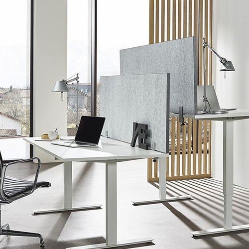 Tisch-Bürotrennwand - DIVI smart® - ropimex - Polyester / modulierbar / Akustik