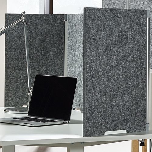 Tisch-Bürotrennwand - DIVI SMART® - ropimex - Polyester / modulierbar / Akustik