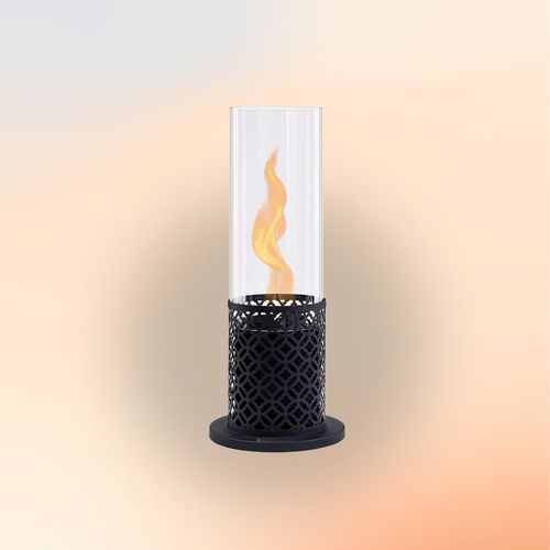 Bioethanol-Brennkammer / Glas - VORNADO - ELEMENTI - Edelstahl / quadratisch / modern