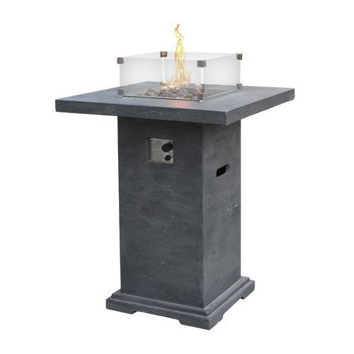 Garten-Feuerstelle / Gas - MONTREAL - ELEMENTI - Beton / quadratisch / grau