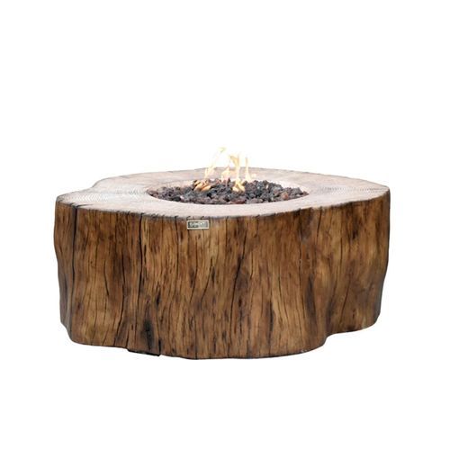 Garten-Feuerstelle / Gas - MANCHESTER - ELEMENTI - Glasfaserbeton / rechteckig / grau