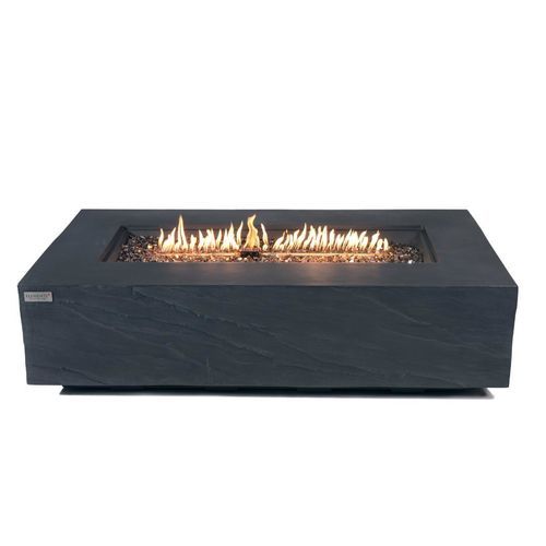 Garten-Feuerstelle / Gas - ELEMENTI PLUS - CAPE TOWN - ELEMENTI - Verbundwerkstoff / Beton / rechteckig
