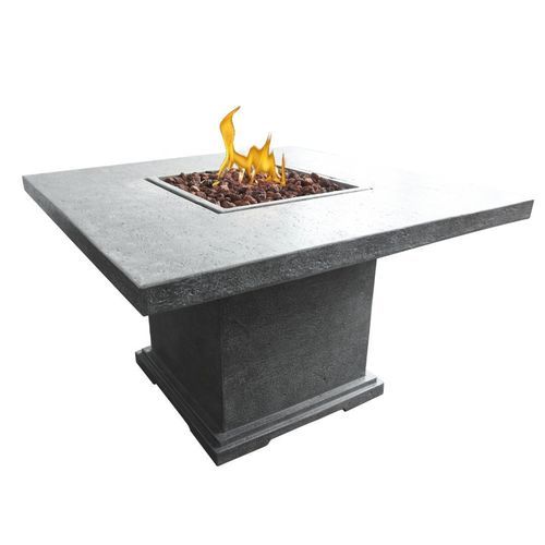Garten-Feuerstelle / Gas - BIRMINGHAM - ELEMENTI - Beton / Glasfaserbeton / quadratisch